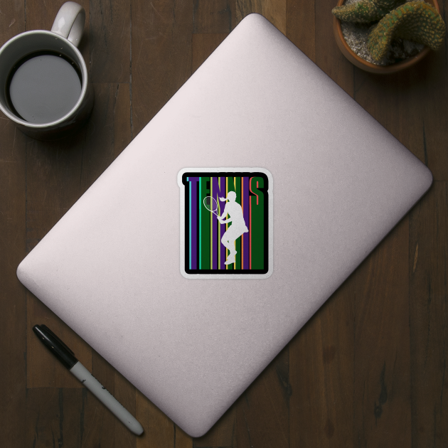 US Open Tennis Player Silhouette by TopTennisMerch